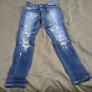 Vervet Trendy Distressed Denim Skinny Jeans